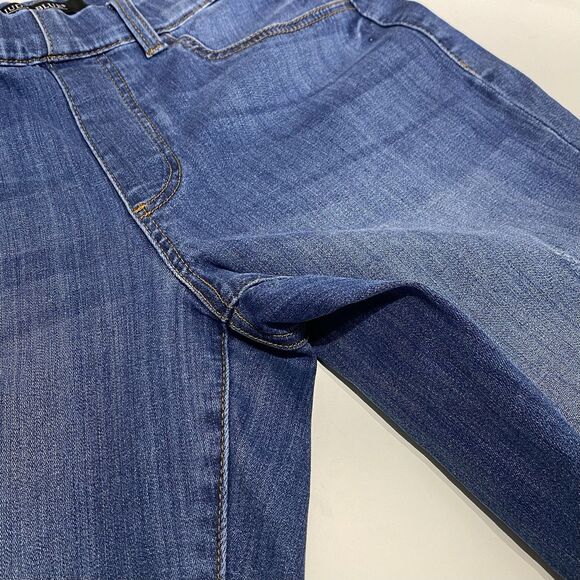 Judy Blue Boyfriend Fit Pull On Blue Jeans Distressed Elastic Waist Womens 13/31 - Picture 6 of 10